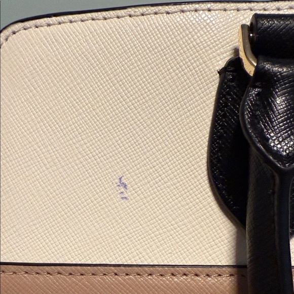 kate spade Cream and Tan Satchel with Black Handles - Picture 5 of 12